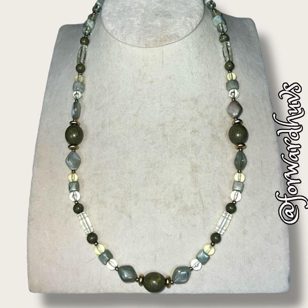 Bundle Sale 3 for $15 | Green Plastic Bead Necklace